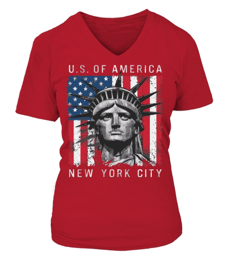 U.S of america new york city 02 V-neck T-Shirt Woman