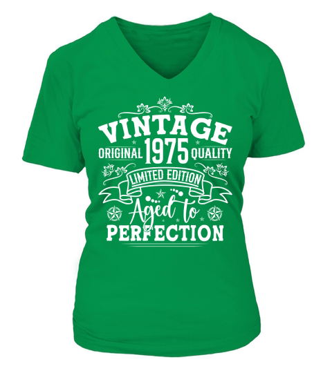Vintage Birthday TShirt Design Bundle 1975 V-neck T-Shirt Woman