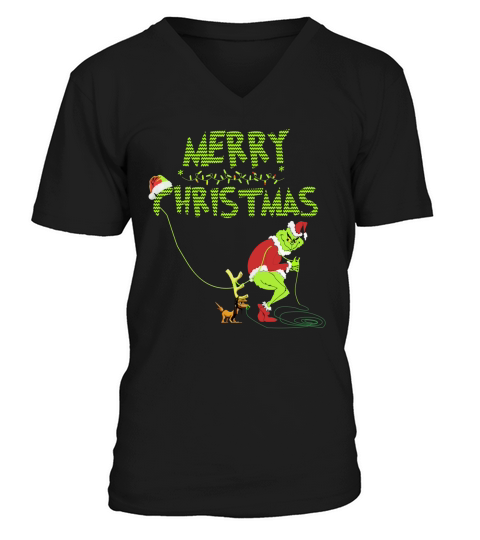 Merry Christmas Grinch V-Neck T-shirt