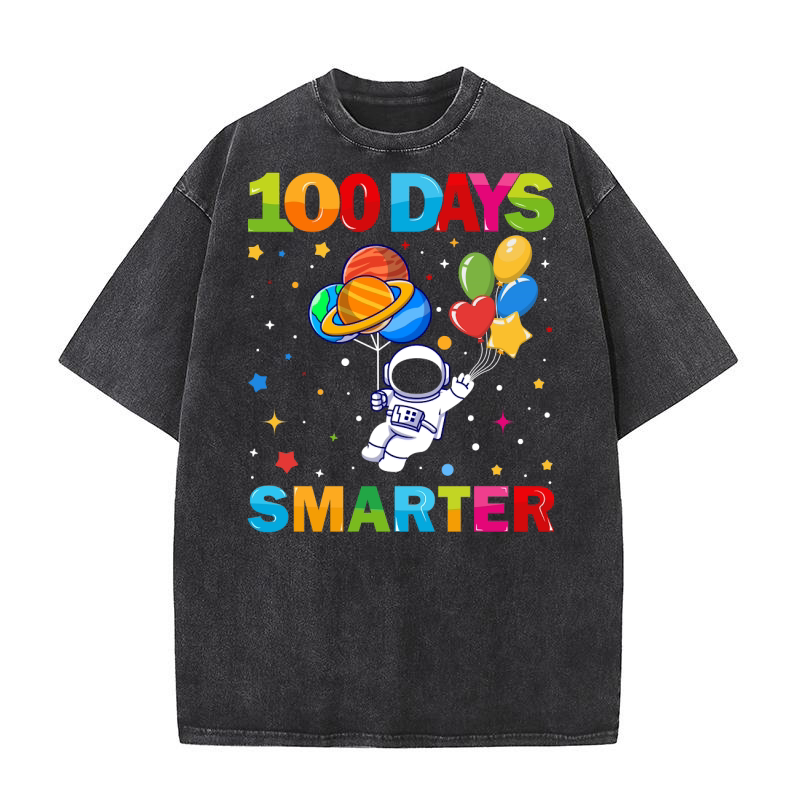 100 days smarter 6 02 Washed T-Shirt