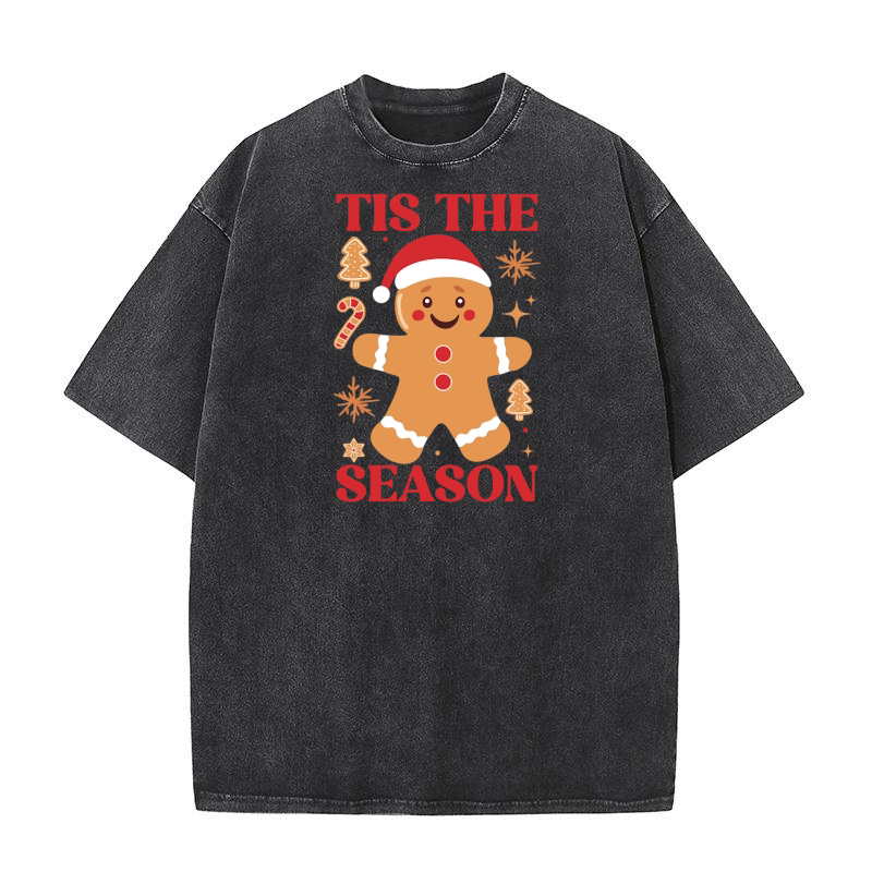 Christmas Tis the Season Gingerbread Washed T-Shirt