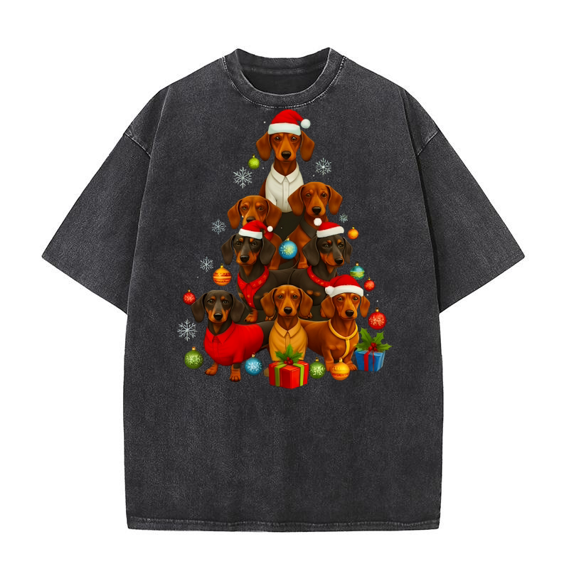 Funny Dachshund Washed T-Shirt