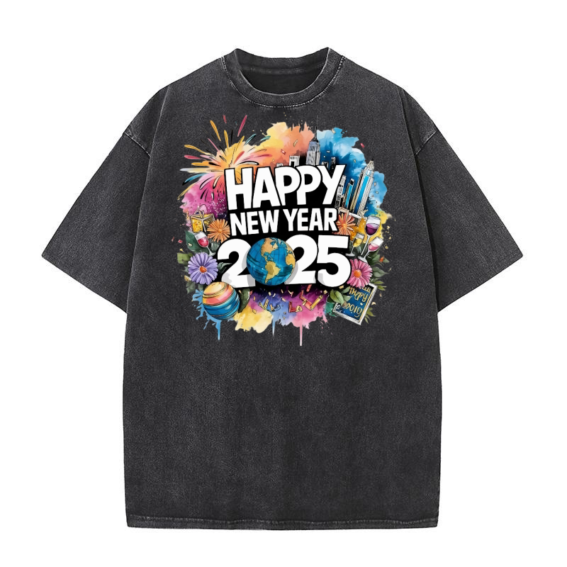 Happy new year 11 Washed T-Shirt