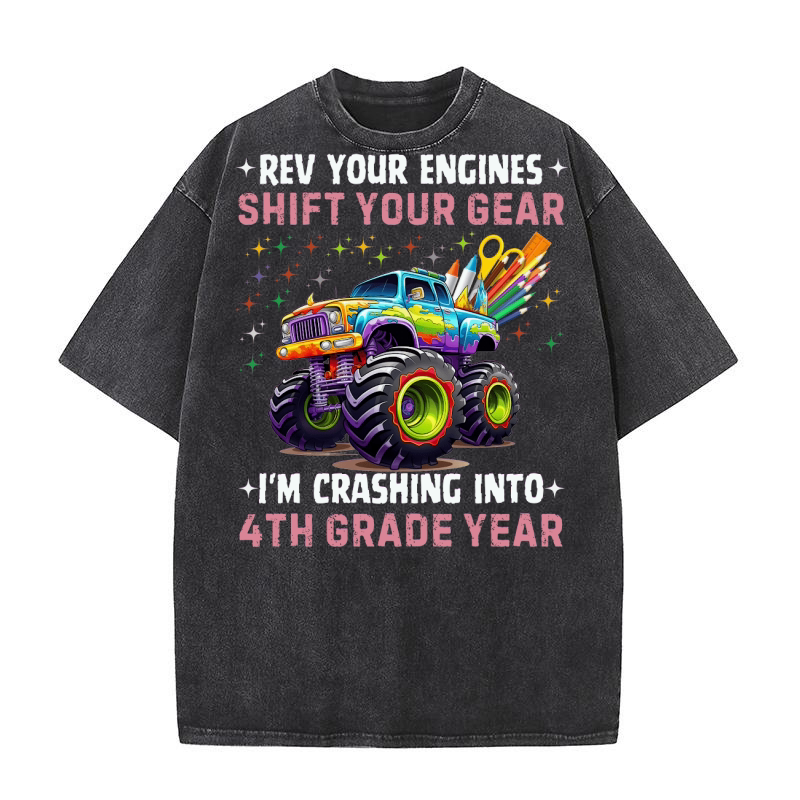 Rev your engines shift your Gear 02 Washed T-Shirt