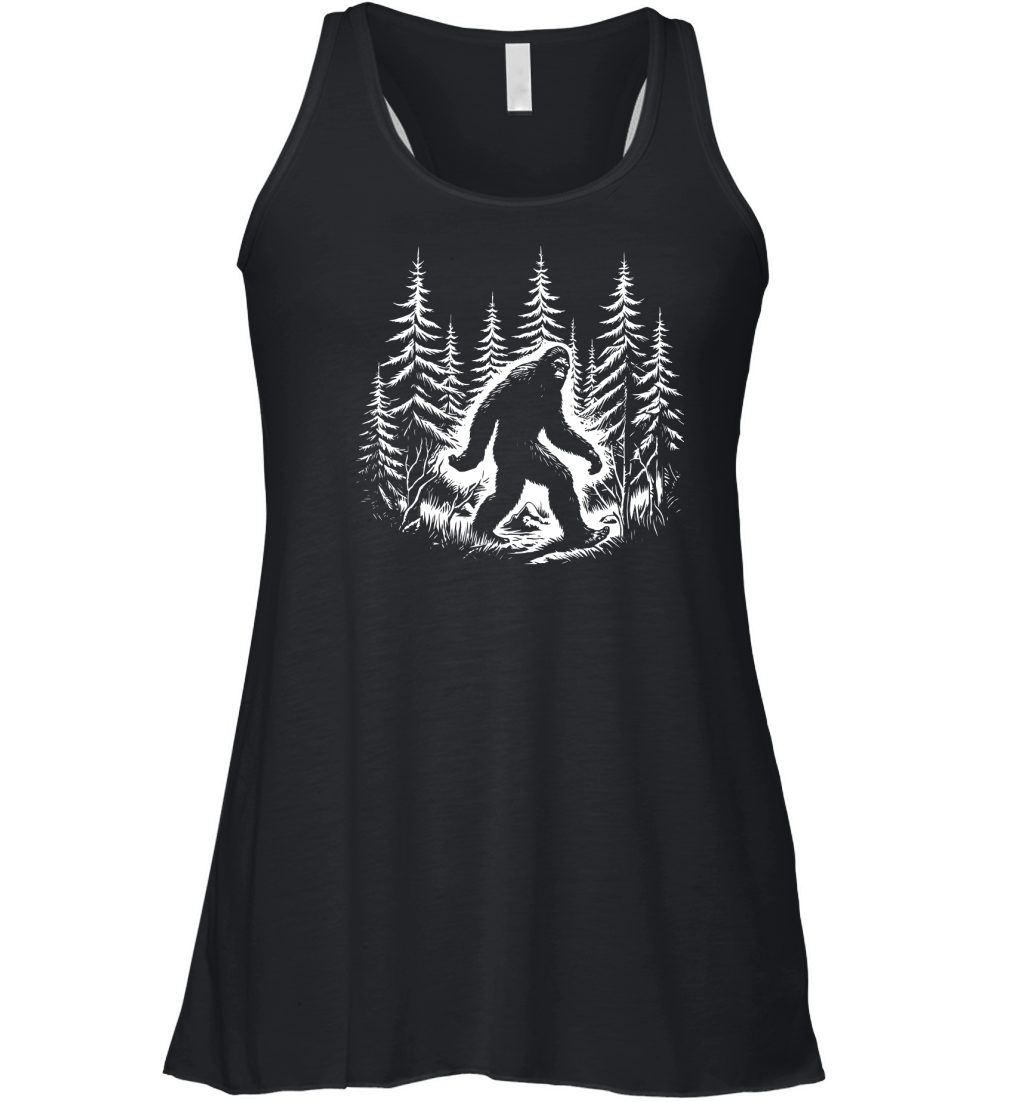 131.Bigfoot walking Women's Flowy Tank Top