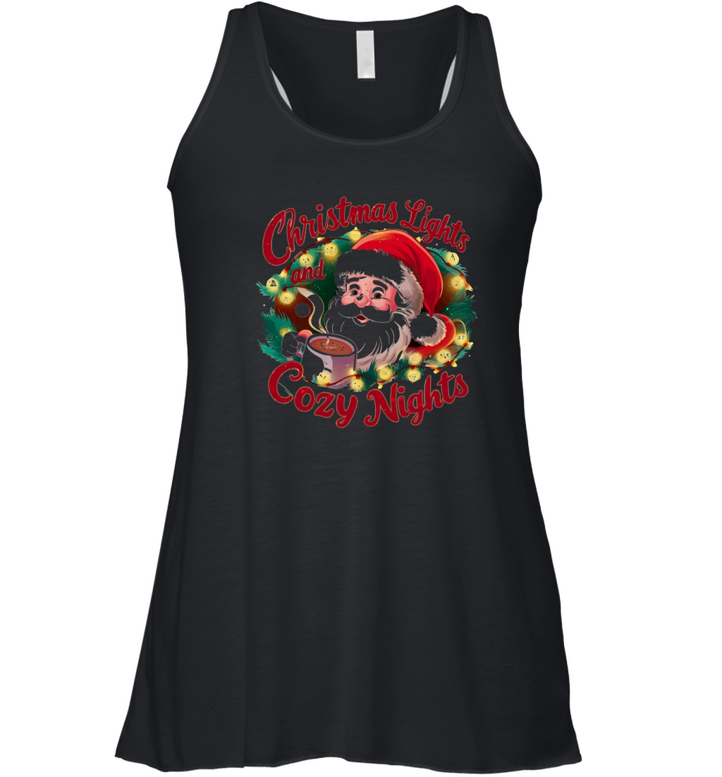 Christmas lights and cozy nights Women's Flowy Tank Top