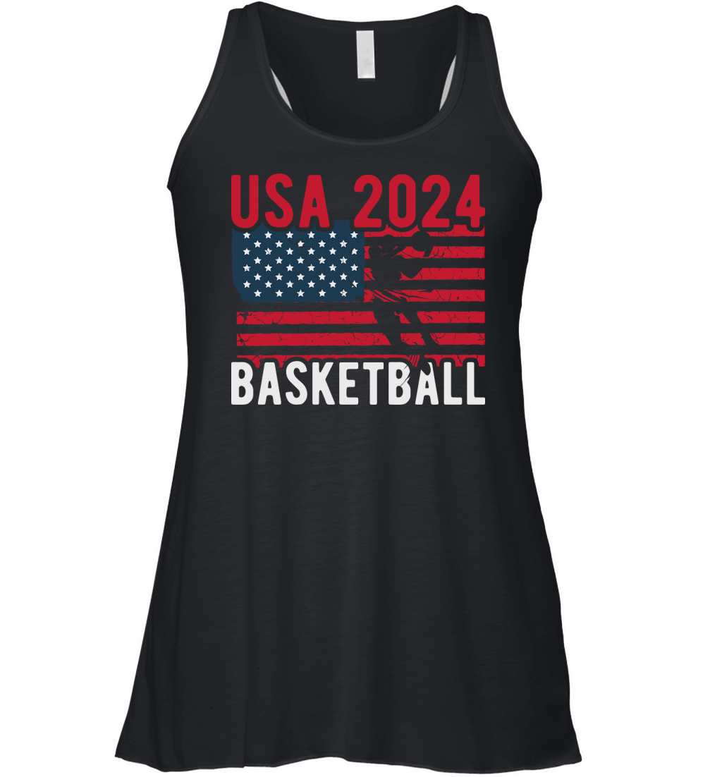 USA 2024 basketball Women's Flowy Tank Top