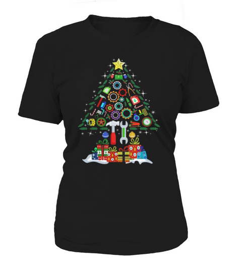 Merry Christmas Mechanic Christmas Tree Women's T-Shirt