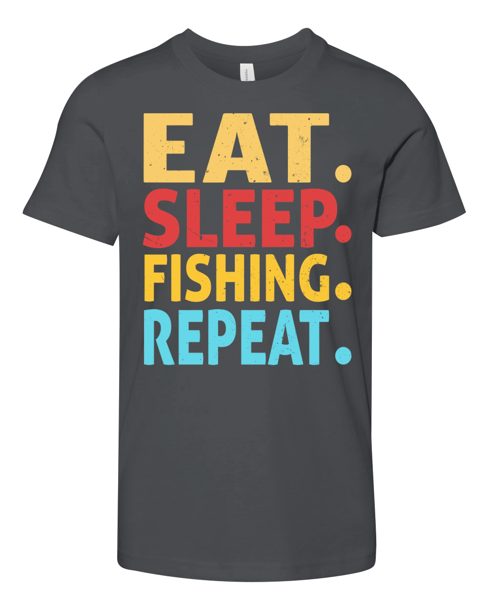 Eat sleep fishing repeat Youth Unisex Jersey Tee