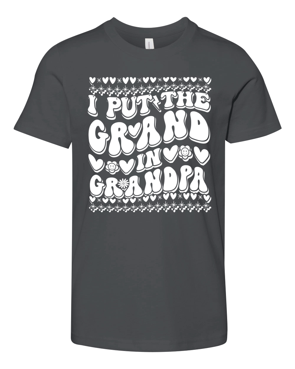 I put grand or grandpa Youth Unisex Jersey Tee