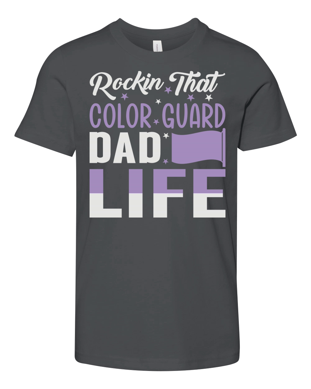 Rockin That Color Guard Dad Life 06 Youth Unisex Jersey Tee
