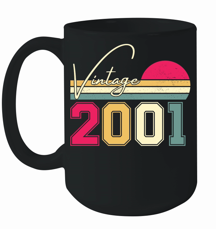 Birthday  Vintage Classic Born In 2001 Ceramic Mug