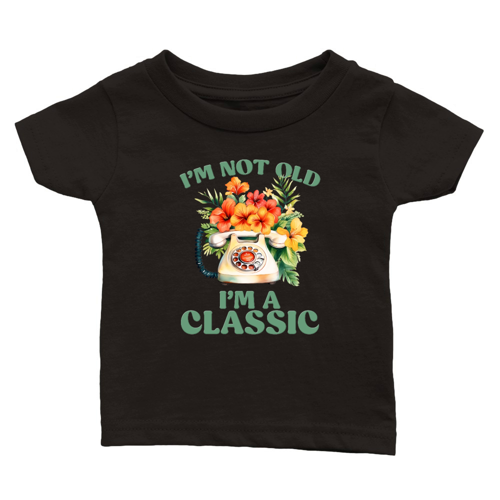 Im Not Old Im A Classic 80s Retro Phone Classic Baby Crewneck T-shirt