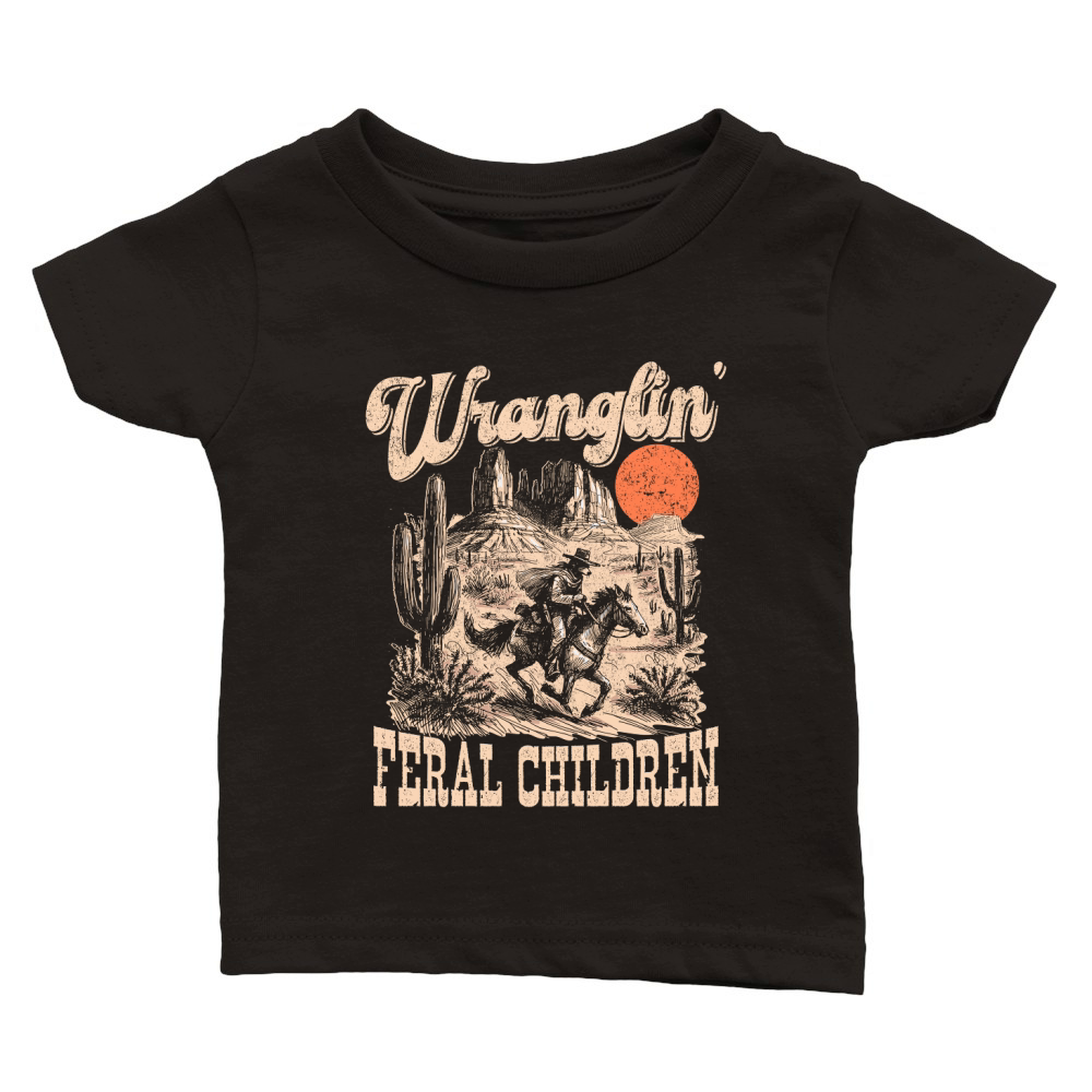 Raccoon Cowboy Color TR Classic Baby Crewneck T-shirt