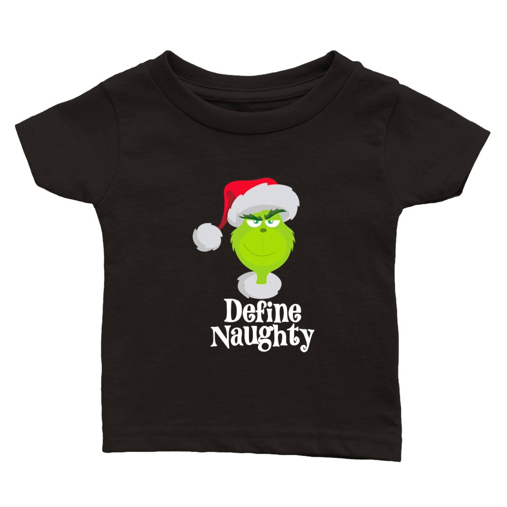 The Grinch Define Naughty Grinch Merry Christmas Classic Baby Crewneck T-shirt