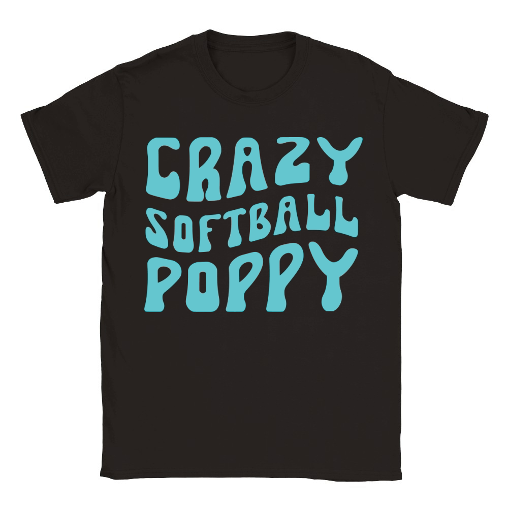 Crazy Softball Poppy Classic Kids Crewneck T-shirt