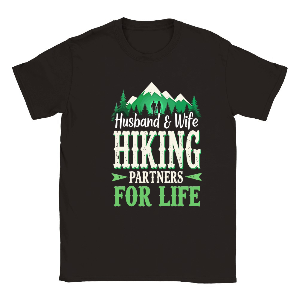 Husband & wife hiking partness for life Classic Kids Crewneck T-shirt