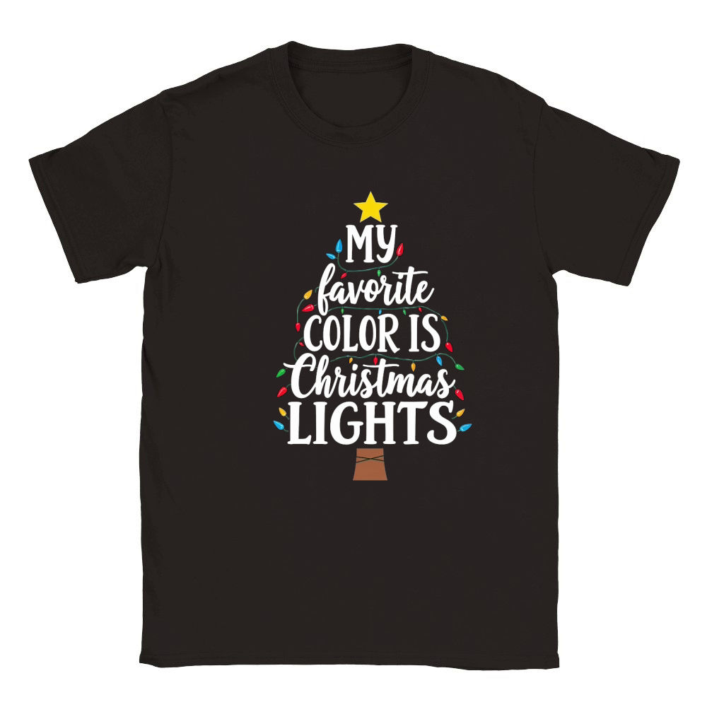 My favorite color is christmas lights 2 Classic Kids Crewneck T-shirt