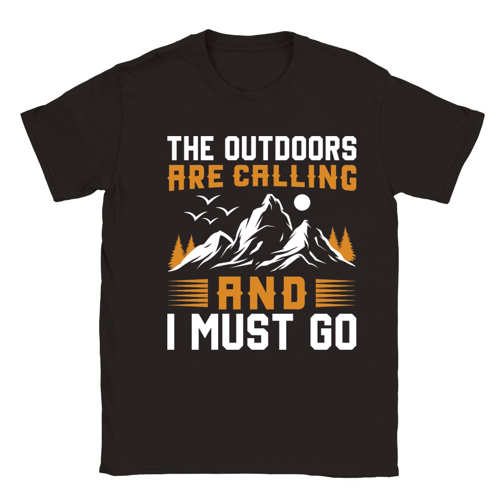 The Outdoor are caliing and i must go Outdoor Mountain Hiking Classic Kids Crewneck T-shirt