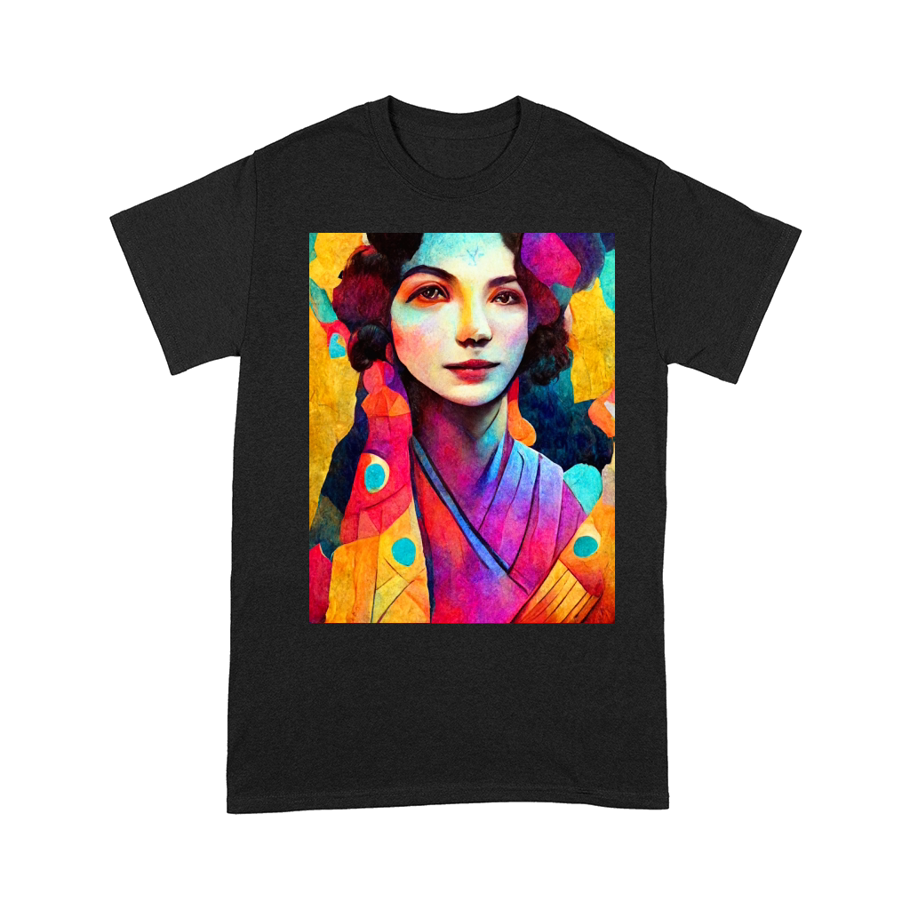 Colorful Art Portrait of Beautiful Woman Comfort T-shirt