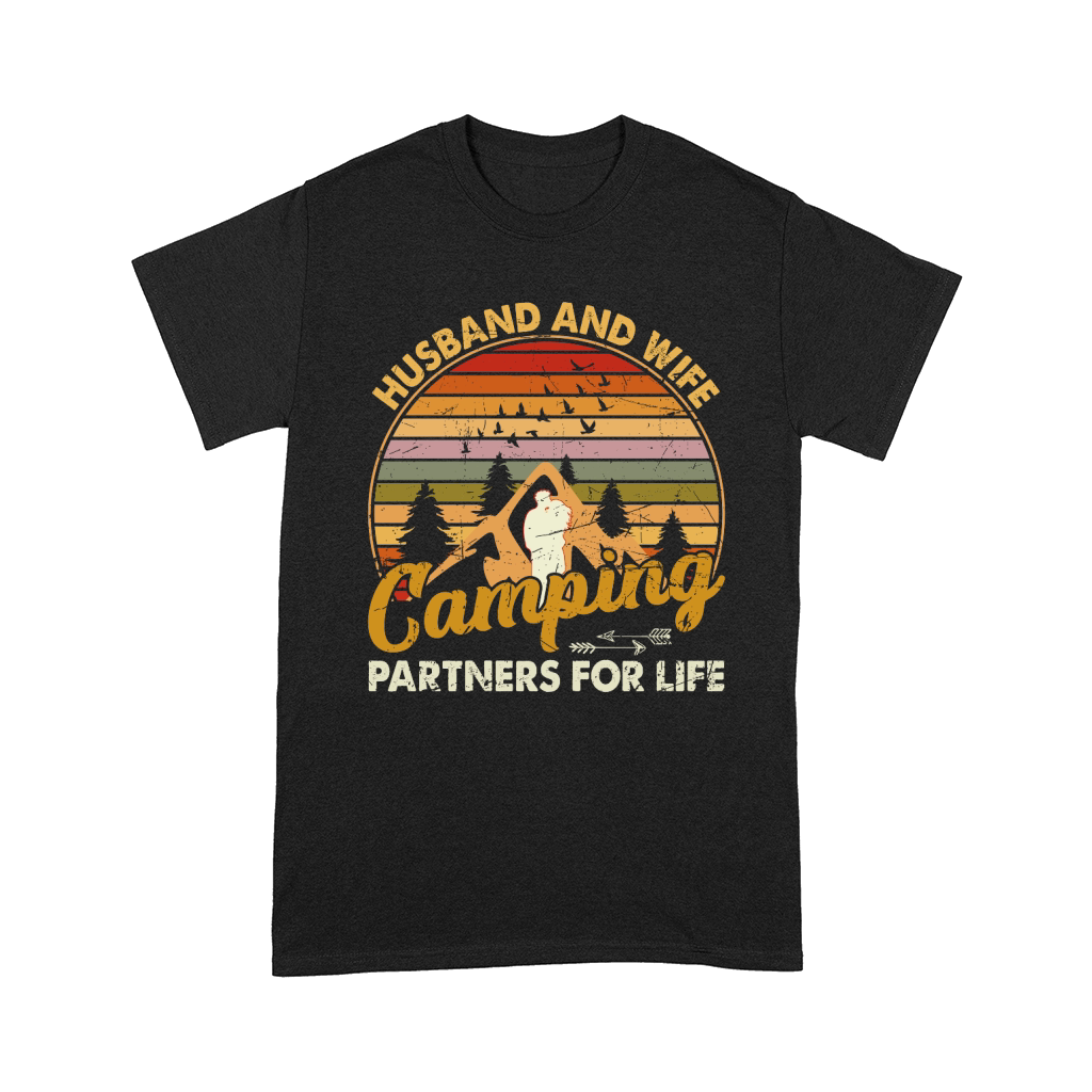 Husband And Wife Camping Partners For Life Comfort T-shirt