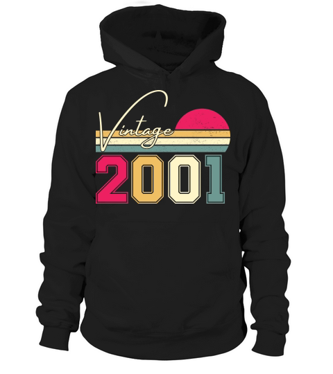 Birthday  Vintage Classic Born In 2001 Hoodie Unisex