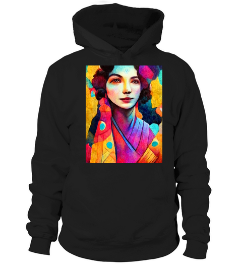 Colorful Art Portrait of Beautiful Woman Hoodie Unisex
