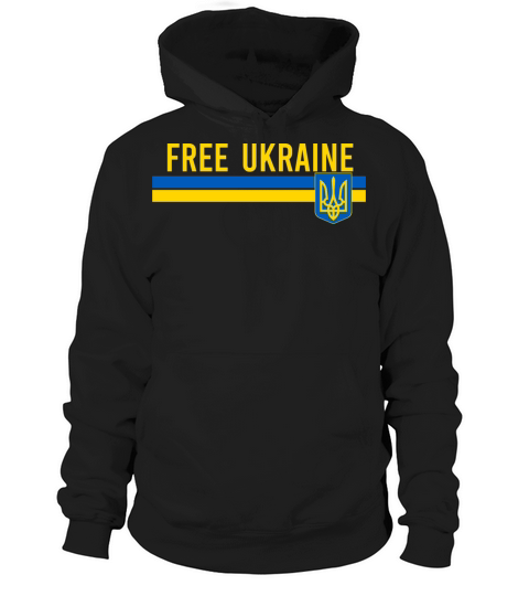 Free Ukraine flag art minimalist Hoodie Unisex