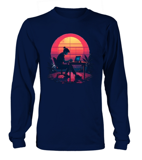 Programmer at Sunset Long sleeved Unisex