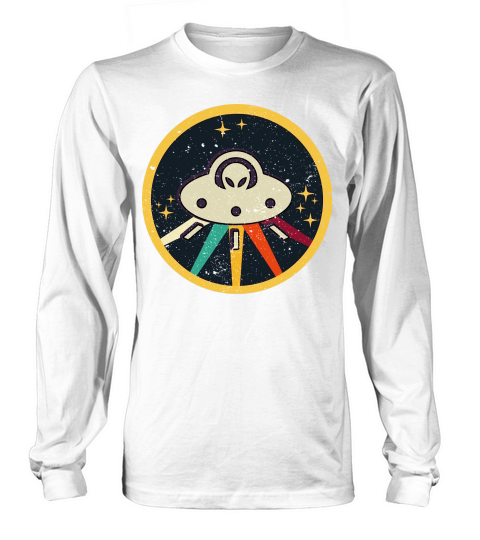 Vintage UFO Alien Long sleeved Unisex