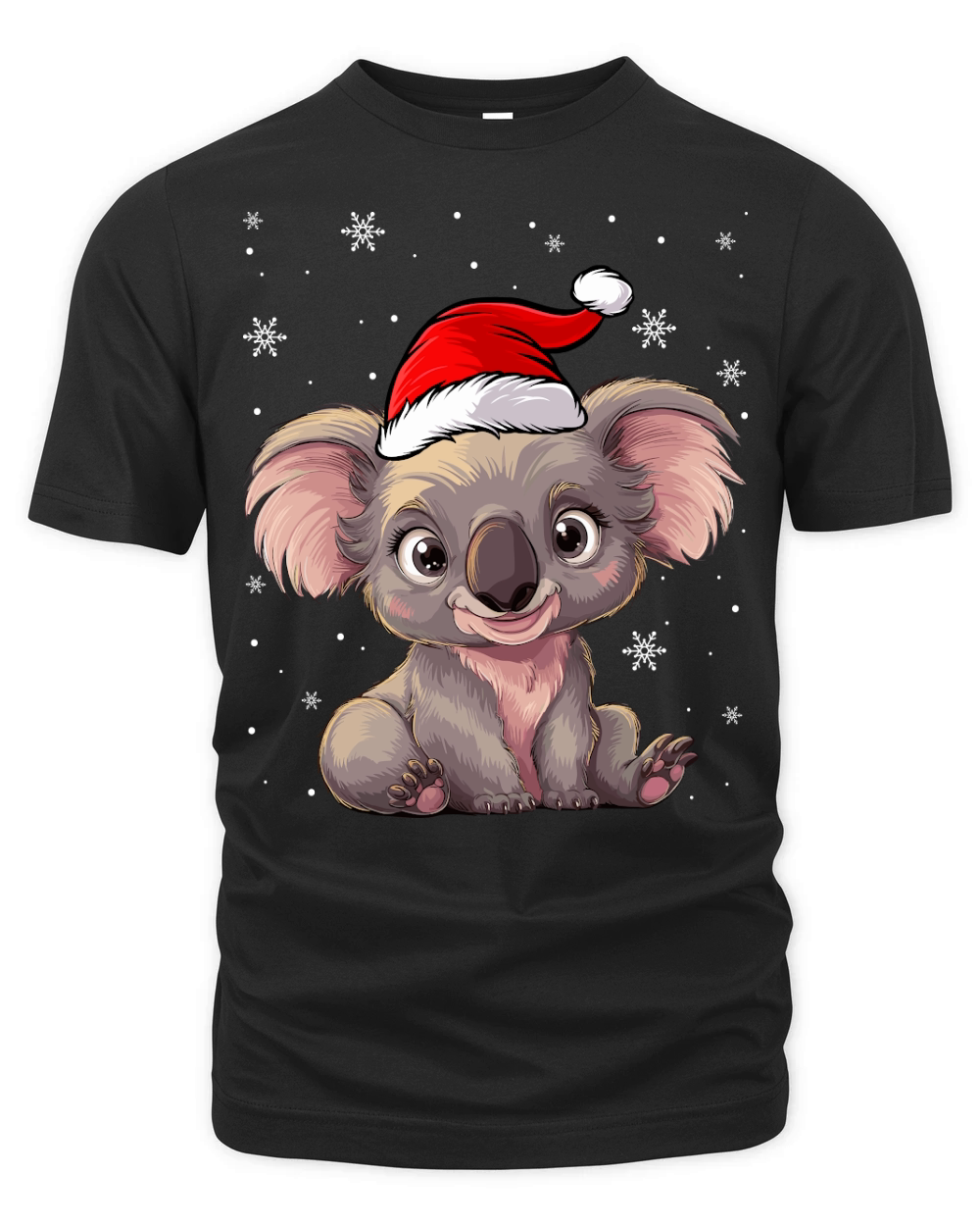 adorable koala wearing santa hat 1 Organic Unisex T-shirt
