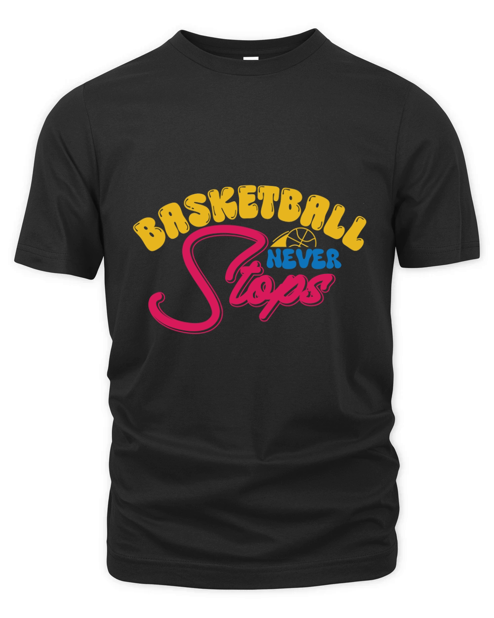 Basketball Never Stops Organic Unisex T-shirt