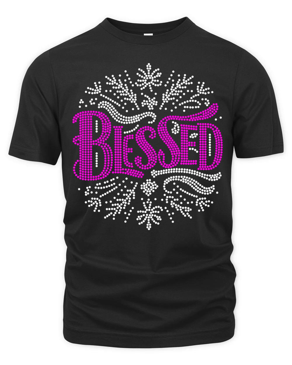 Blessed Rhinestone Templates Organic Unisex T-shirt