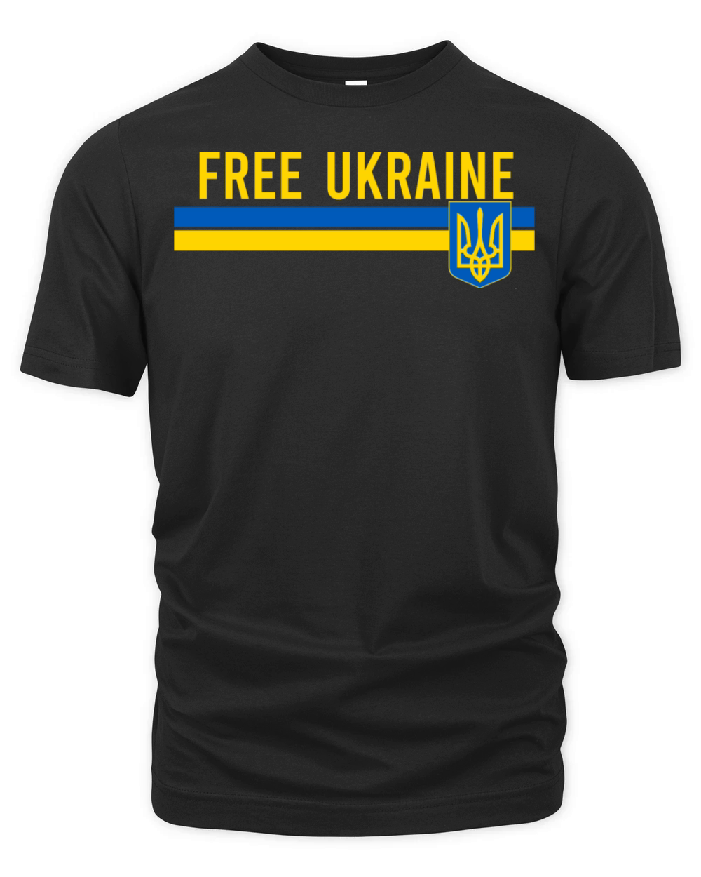 Free Ukraine flag art minimalist Organic Unisex T-shirt
