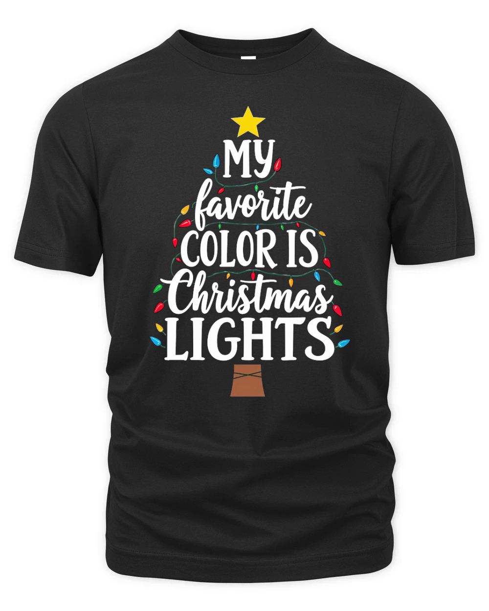 My favorite color is christmas lights 2 Organic Unisex T-shirt