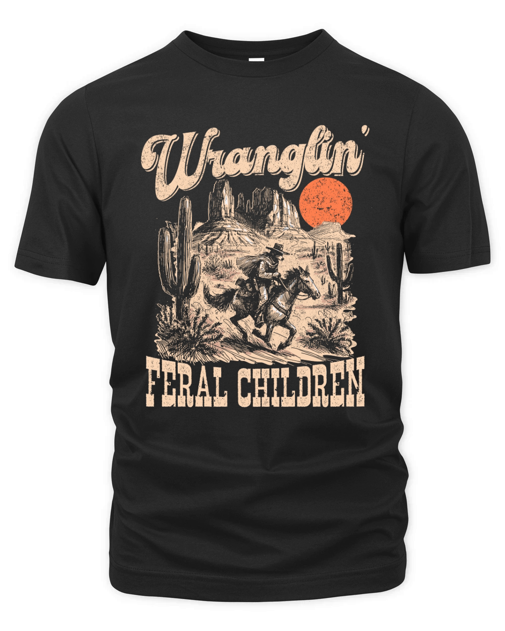 Raccoon Cowboy Color TR Organic Unisex T-shirt