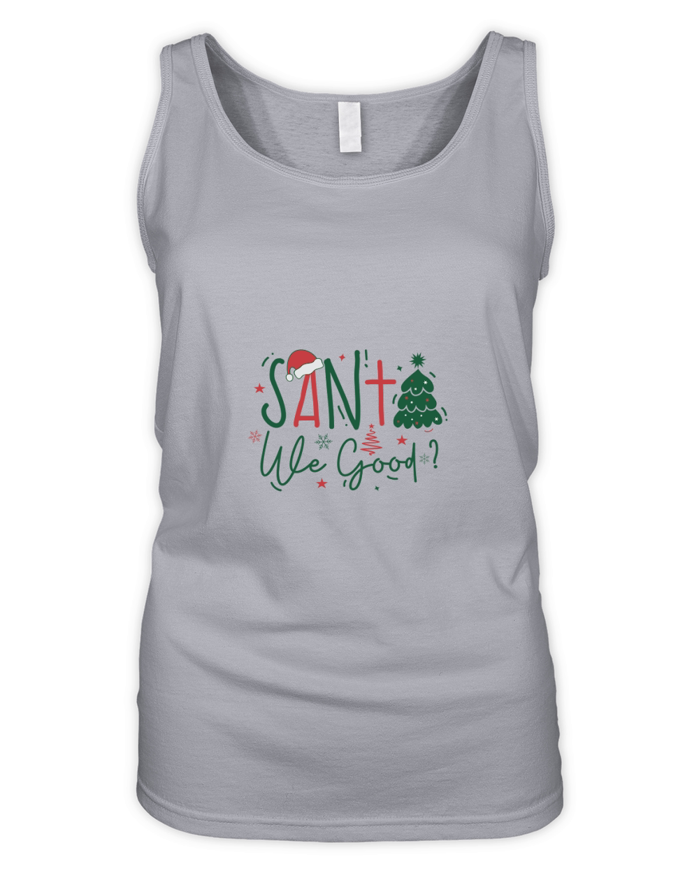 Christmas Santa We Good Sublimation Organic Women's Tank Top
