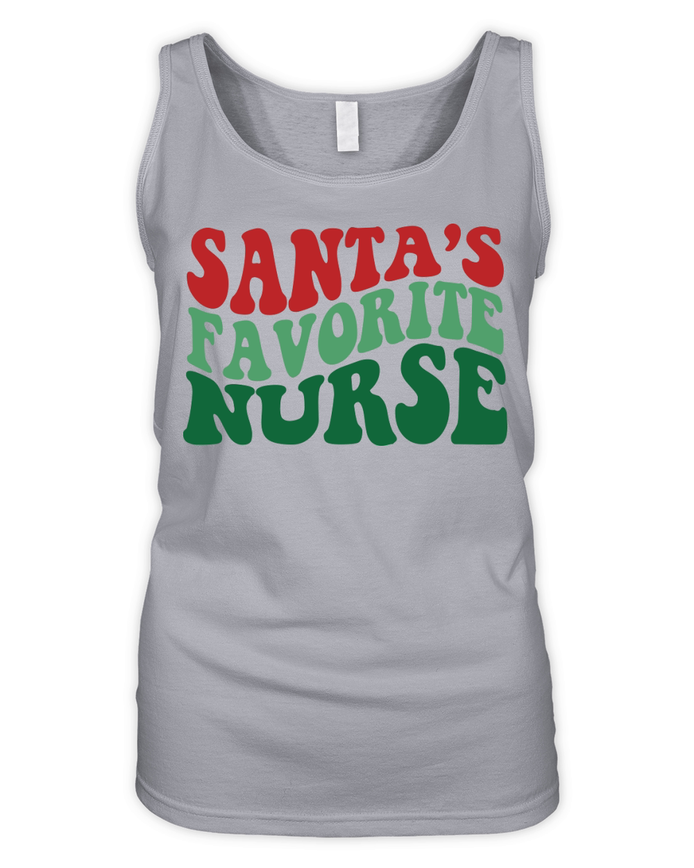 Christmas Santas Favorite Nurse 3 Organic Women's Tank Top