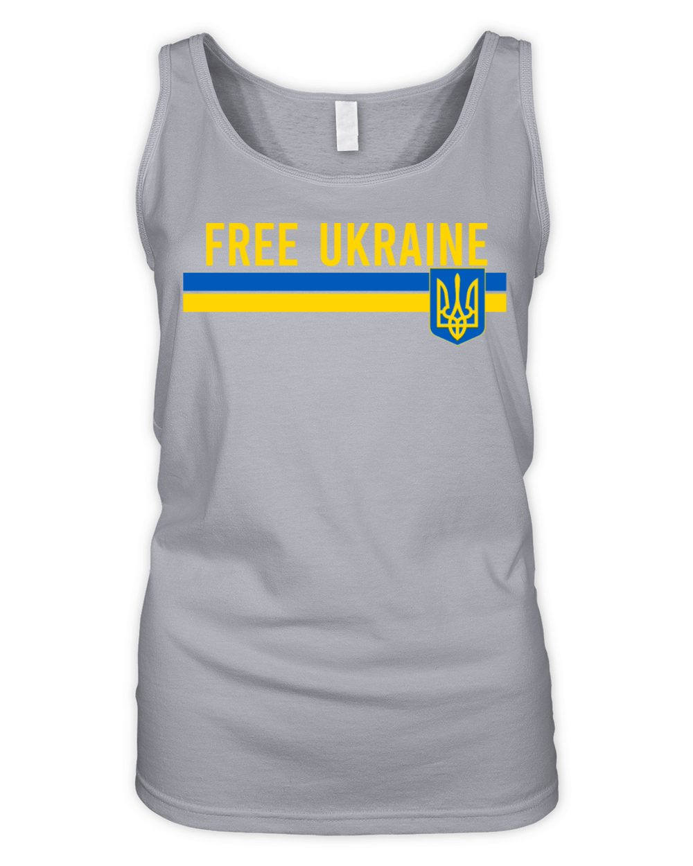 Free Ukraine flag art minimalist Organic Women's Tank Top