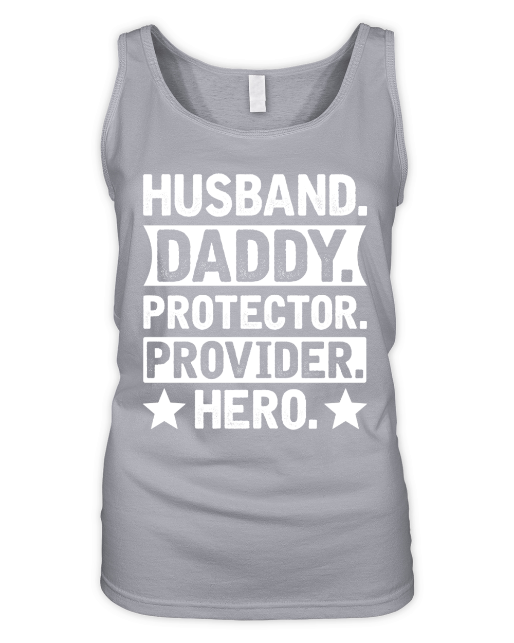 Husband Daddy Protector Provider Hero (2) Organic Women's Tank Top