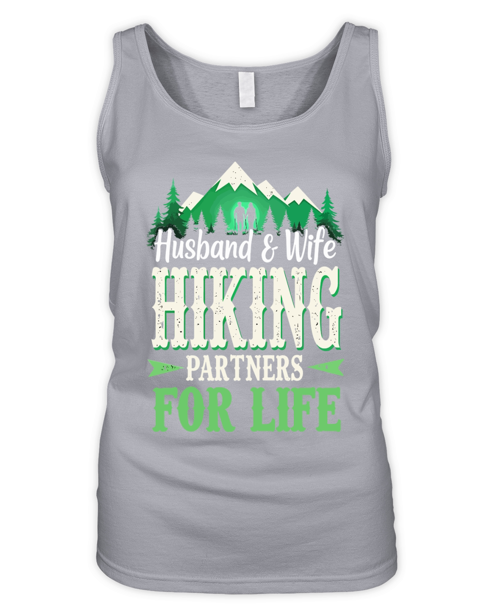 Husband & wife hiking partness for life Organic Women's Tank Top