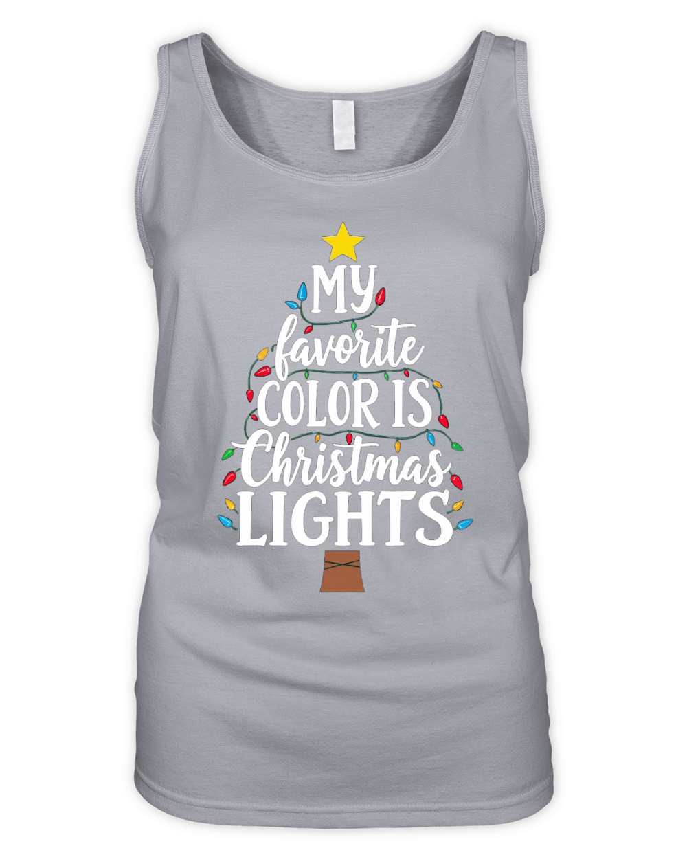 My favorite color is christmas lights 2 Organic Women's Tank Top