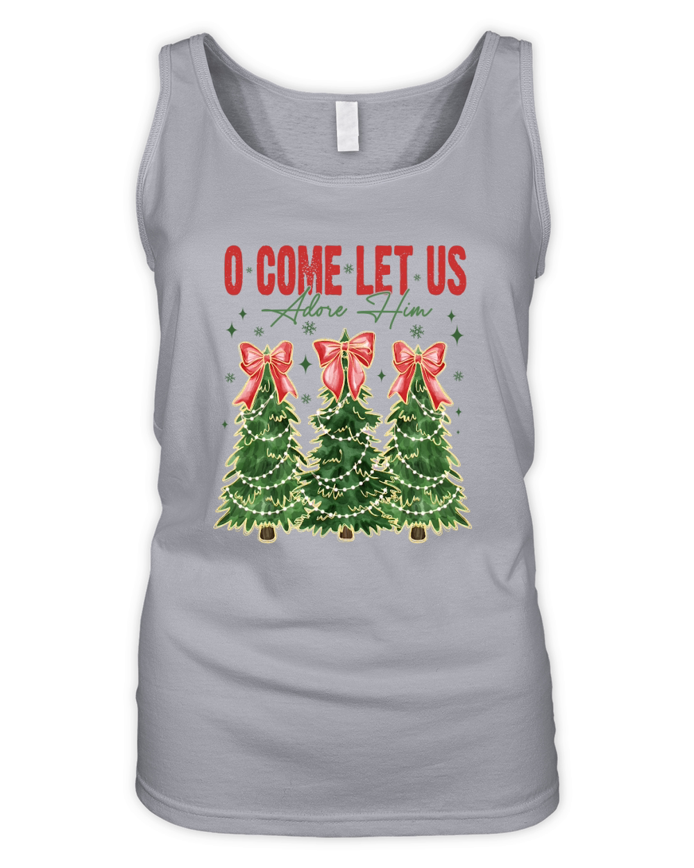 O come let us adore Him Organic Women's Tank Top