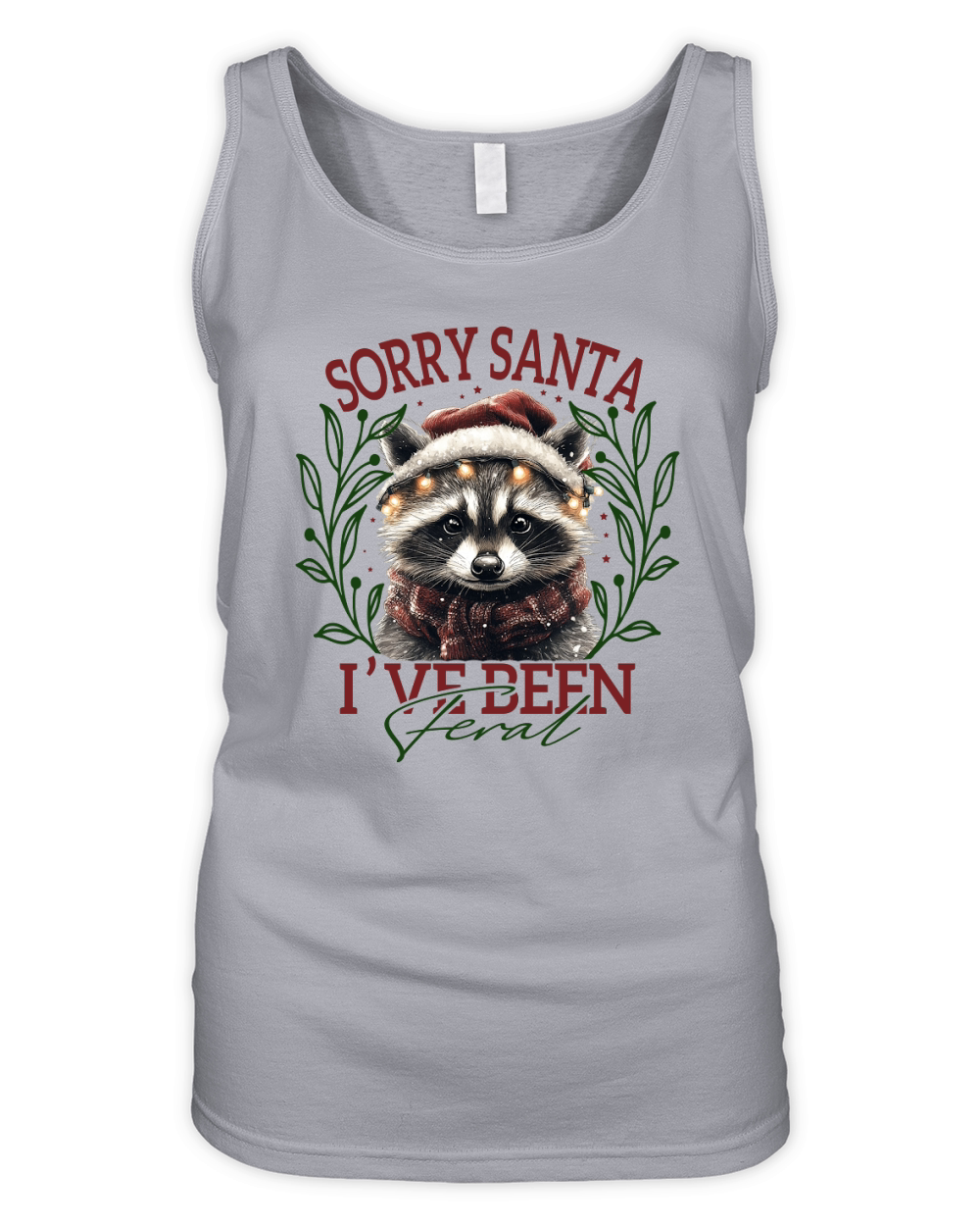 Sorry Santa Ive Been Feral Organic Women's Tank Top