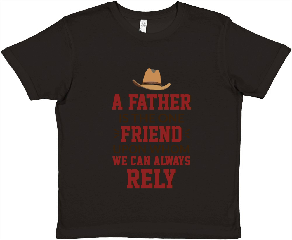 A father is the one friend upon whom we can always rely 02 Premium Kids Crewneck T-shirt
