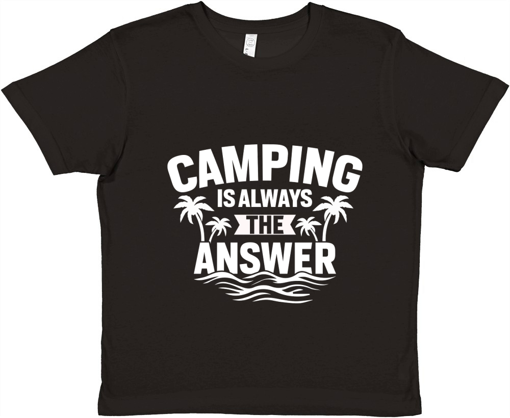Camping is always the answer Premium Kids Crewneck T-shirt