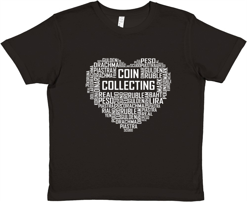 Coin Collecting Heart Premium Kids Crewneck T-shirt
