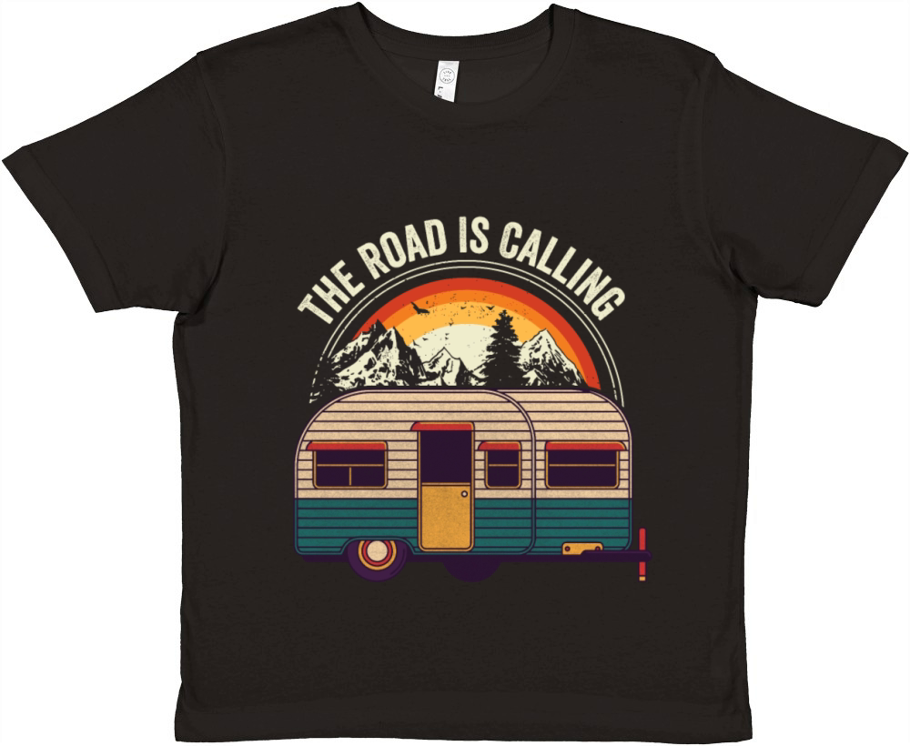 The Road Is Calling Premium Kids Crewneck T-shirt