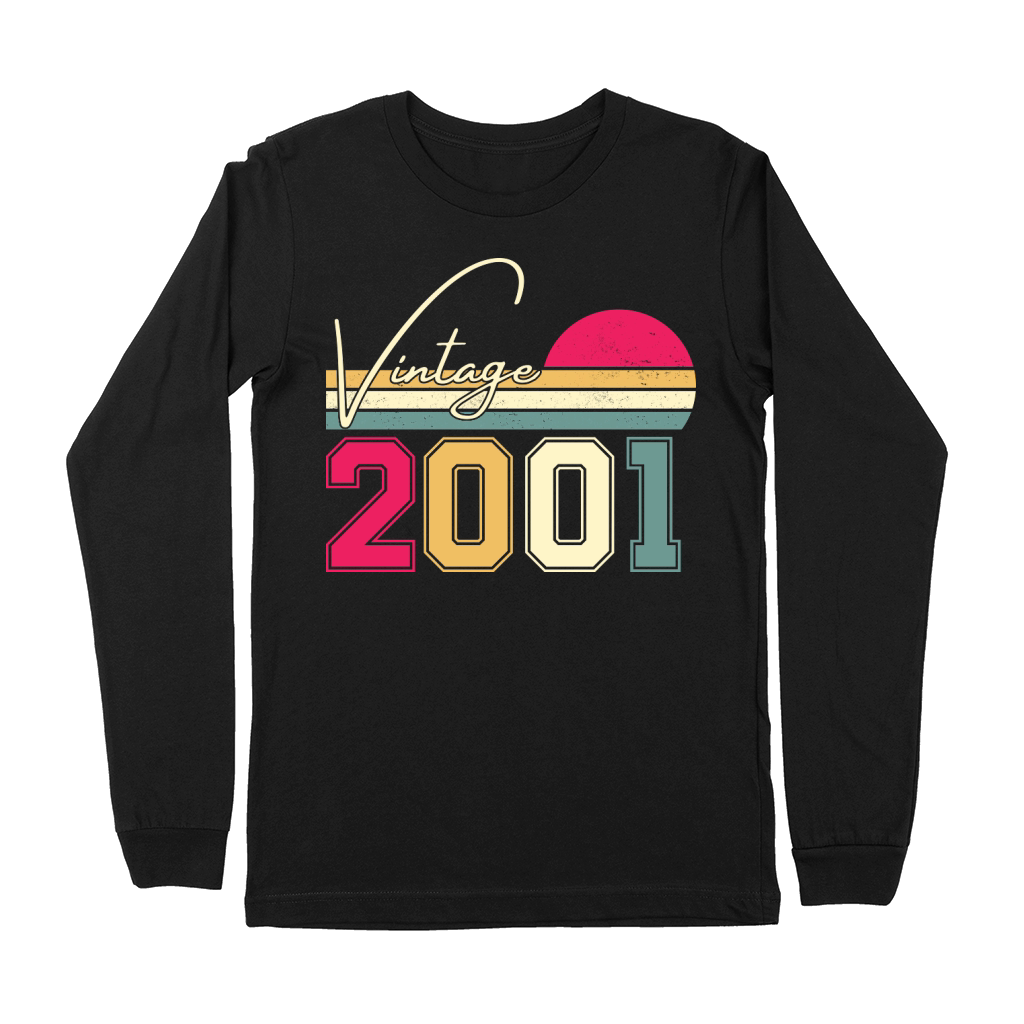 Birthday  Vintage Classic Born In 2001 Premium Long Sleeve
