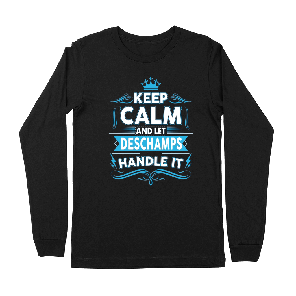 Keep calm DESCHAMPS, DESCHAMPS tshirt Premium Long Sleeve